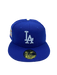 New Era Fitted Hat Los Angeles Dodgers New Era Blue Custom Combo Side Patch 59FIFTY Fitted Hat - Men's