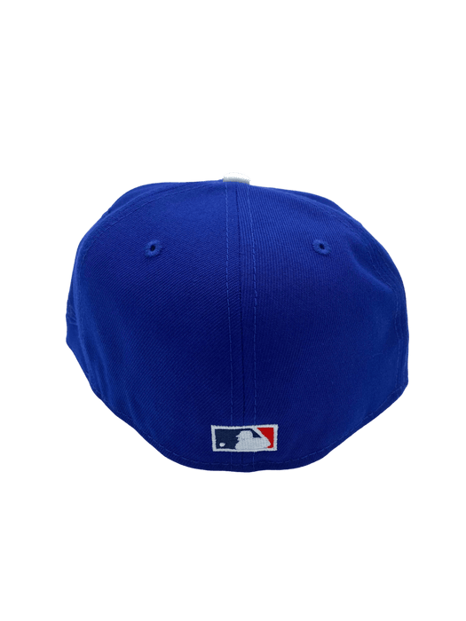 New Era Fitted Hat Los Angeles Dodgers New Era Blue Custom Combo Side Patch 59FIFTY Fitted Hat - Men's