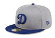 New Era Fitted Hat Los Angeles Dodgers New Era Blue/White 2024 Batting Practice Custom 59FIFTY Fitted Hat - Men's
