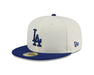 New Era Fitted Hat Los Angeles Dodgers New Era Chrome/Blue 2 Tone 59FIFTY Fitted Hat