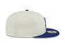 New Era Fitted Hat Los Angeles Dodgers New Era Chrome/Blue 2 Tone 59FIFTY Fitted Hat