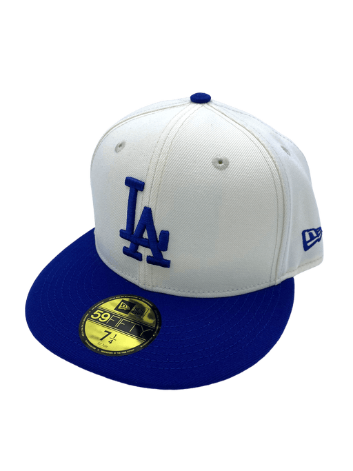 New Era Fitted Hat Los Angeles Dodgers New Era Chrome/Blue Custom Mexico Themed 59FIFTY Fitted Hat