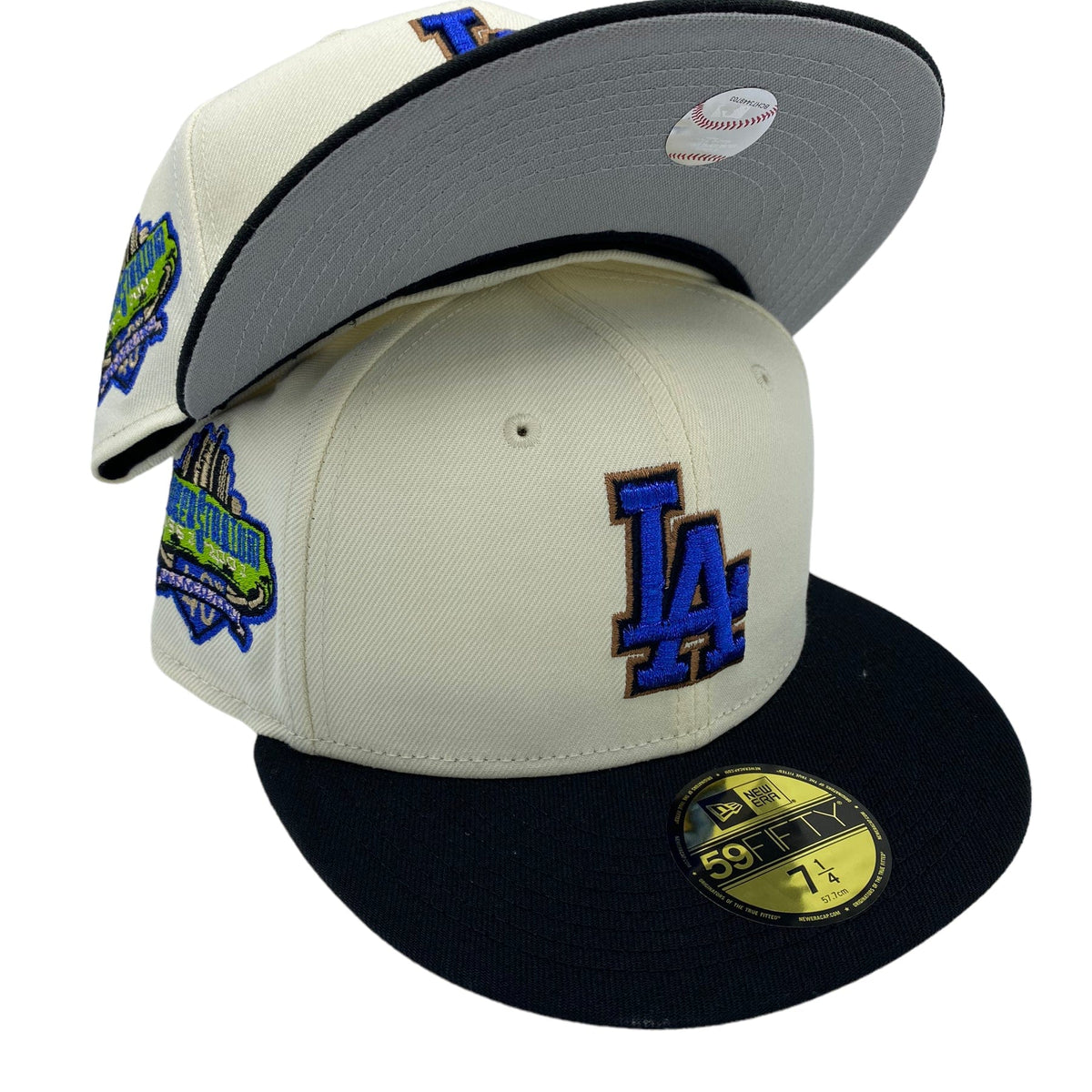 Los Angeles Dodgers New Era Cream Landmark Custom Side Patch 59FIFTY Fitted Hat, 8 / Cream