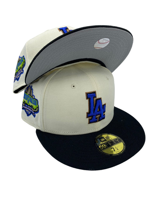 Men's New Era White/Royal Los Angeles Dodgers State 59FIFTY Fitted Hat