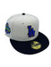 New Era Fitted Hat Los Angeles Dodgers New Era Cream NFS West Coast Pack Custom Side Patch 59FIFTY Fitted Hat