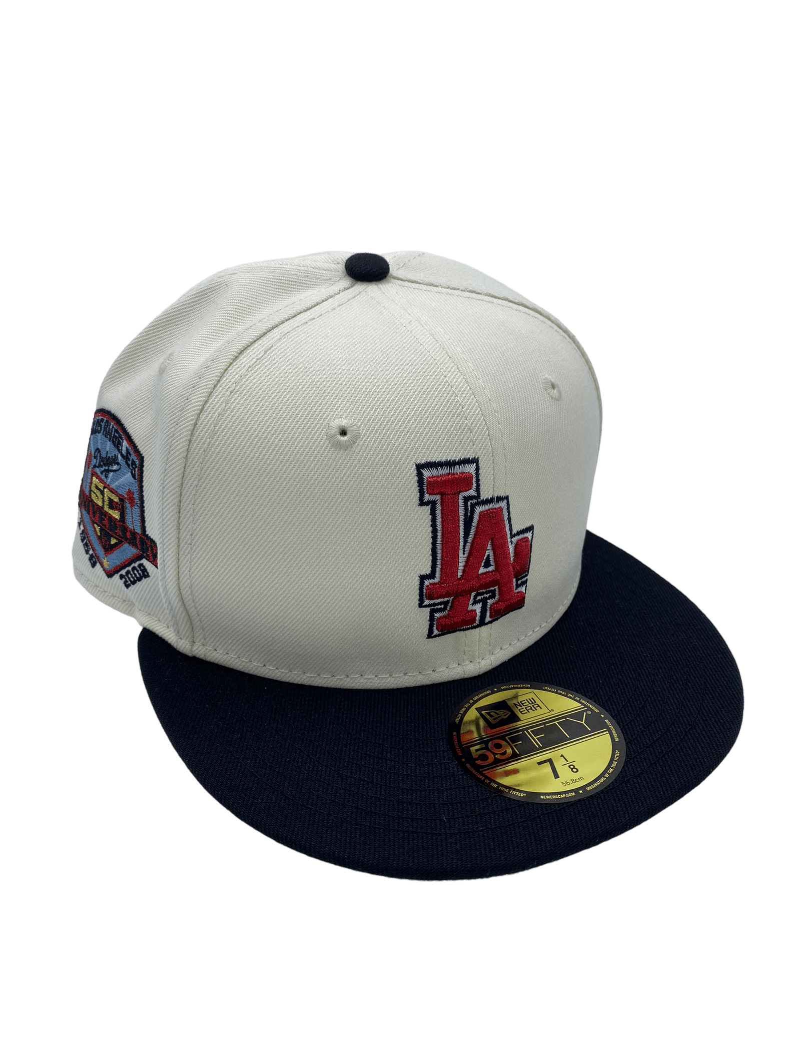 Los Angeles Dodgers New Era Cream NWA Custom Side Patch 59FIFTY Fitted ...