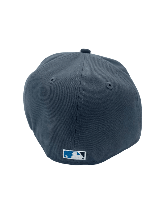 New Era Fitted Hat Los Angeles Dodgers New Era Gray MP6 Custom Side Patch 59FIFTY Fitted Hat