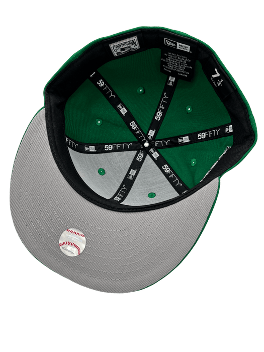 New Era Fitted Hat Los Angeles Dodgers New Era Green Custom Gamer Pack Side Patch 59FIFTY Fitted Hat
