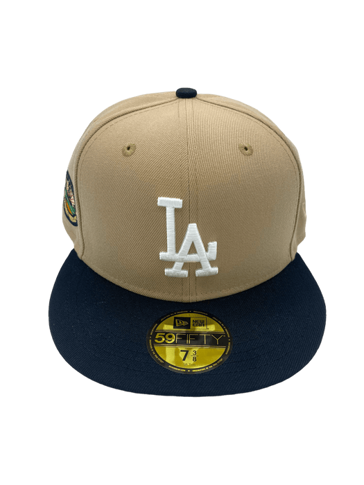 Los Angeles Dodgers New Era Tan/Black Chalino Custom Side Patch 59FIFTY Fitted Hat