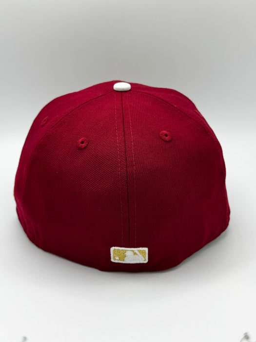 New Era Fitted Hat Los Angeles Dodgers New Era USC Crossover Side Patch 59FIFTY Fitted Hat