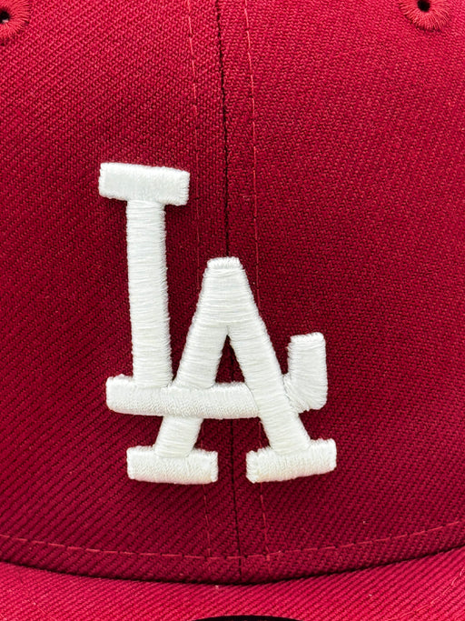 New Era Fitted Hat Los Angeles Dodgers New Era USC Crossover Side Patch 59FIFTY Fitted Hat