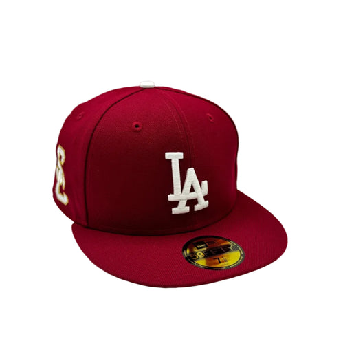 New Era Fitted Hat Los Angeles Dodgers New Era USC Crossover Side Patch 59FIFTY Fitted Hat