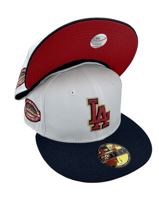 Los Angeles Angels New Era White Logo 59FIFTY Fitted Hat - Navy