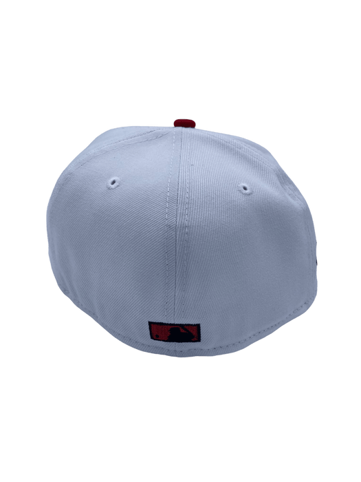 Red Backwards Fitted Cap