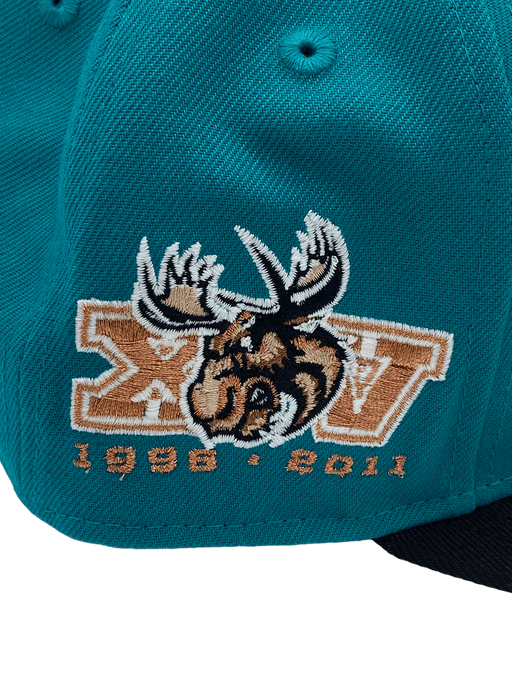 Manitoba Moose New Era AHL Teal/Black Custom VP 1.0 Side Patch 59FIFTY Fitted Hat