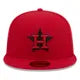 New Era Fitted Hat Men's Houston Astros  Red and Black Basic New Era 59FIFTY Fitted Hat