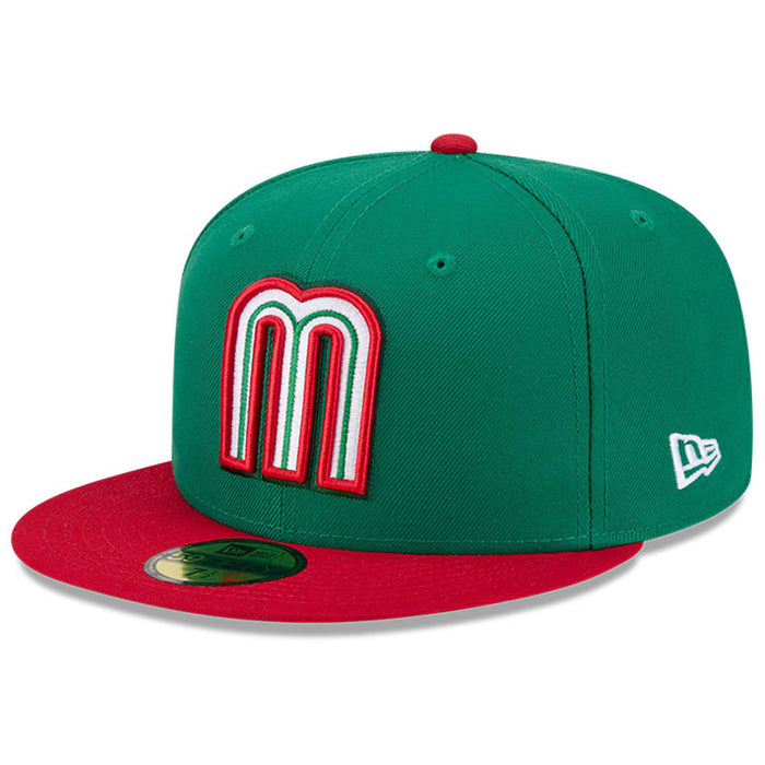 New Era Fitted Hat Mexico Baseball New Era 2026 World Baseball Classic 59FIFTY Fitted Hat - Green/Red - Men's