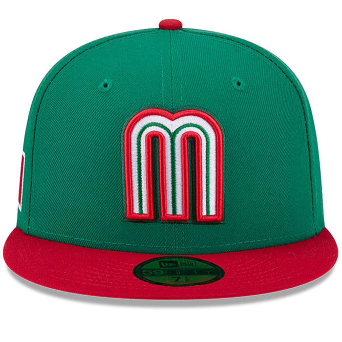 New Era Fitted Hat Mexico Baseball New Era 2026 World Baseball Classic 59FIFTY Fitted Hat - Green/Red - Men's
