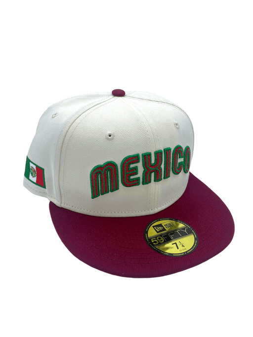 Mexico New Era Chrome/Red Custom Side Patch 59FIFTY Fitted Hat -Men's
