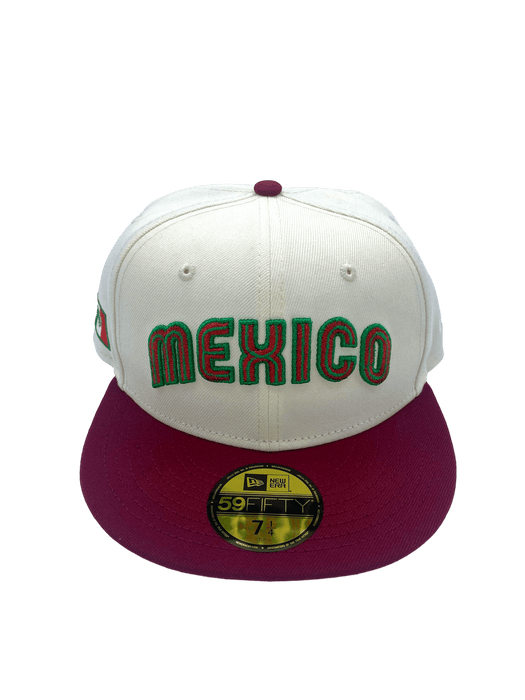 Mexico New Era Chrome/Red Custom Side Patch 59FIFTY Fitted Hat -Men's