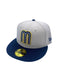 New Era Fitted Hat Mexico New Era Gray/Navy Custom 59FIFTY Fitted Hat -Men's