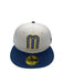 New Era Fitted Hat Mexico New Era Gray/Navy Custom 59FIFTY Fitted Hat -Men's