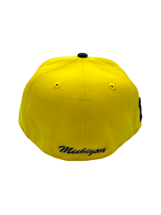 New Era Fitted Hat Michigan Wolverines New Era Maze/Blue Custom Side Patch 59FIFTY Fitted Hat - Men's