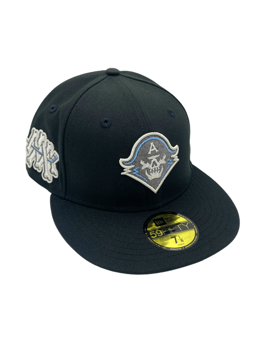 New Era Fitted Hat Milwaukee Admirals New Era Black The Captain AHL Custom Side Patch 59FIFTY Fitted Hat - Men's