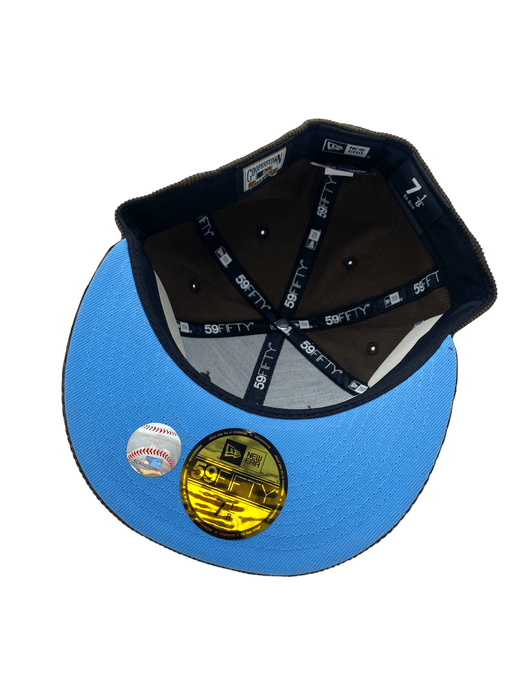 New Era Fitted Hat Milwaukee Admirals New Era Black The Captain AHL Custom Side Patch 59FIFTY Fitted Hat - Men's