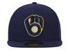 Youth Milwaukee Brewers New Era Navy On Field 59FIFTY Fitted Hat
