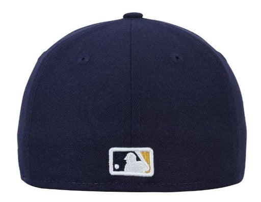 New Era Fitted Hat Milwaukee Brewers New Era Navy On Field 59FIFTY Fitted Hat