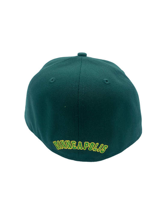 New Era Fitted Hat Minneapolis Millers New Era Green Custom Side Patch 59FIFTY Fitted Hat