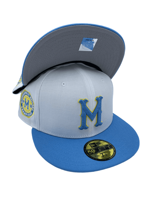 Minneapolis Millers New Era White Land of Lakes Custom Side Patch 59FIFTY Fitted Hat, 7 1/8 / White