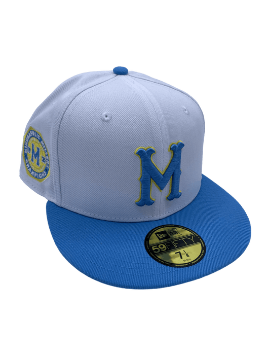 Minneapolis Millers New Era White Land of Lakes Custom Side Patch 59FIFTY Fitted Hat