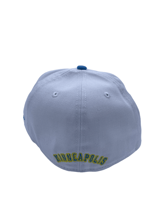 Minneapolis Millers New Era White Land of Lakes Custom Side Patch 59FIFTY Fitted Hat