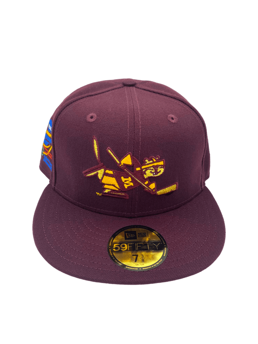 New Era Fitted Hat Minnesota Golden Gophers New Era Maroon Custom 2002 Side Patch 59FIFTY Fitted Hat - Men's