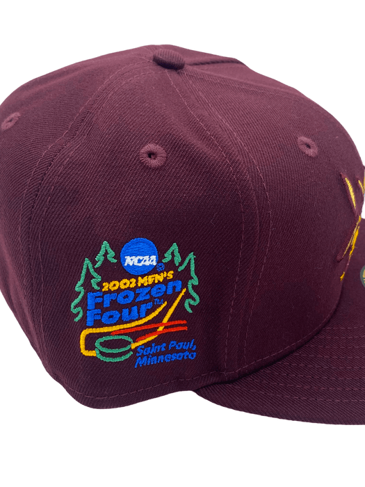 New Era Fitted Hat Minnesota Golden Gophers New Era Maroon Custom 2002 Side Patch 59FIFTY Fitted Hat - Men's