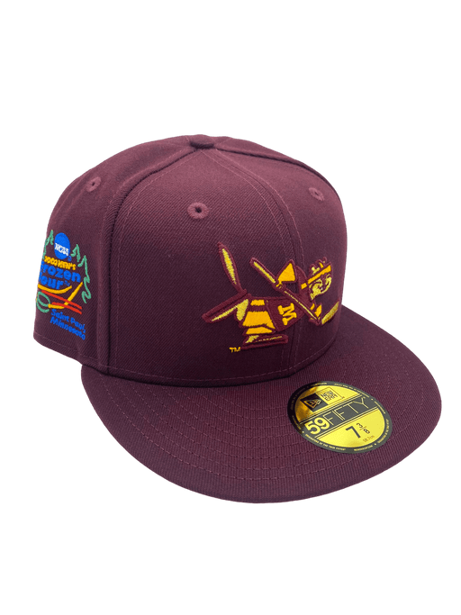 New Era Fitted Hat Minnesota Golden Gophers New Era Maroon Custom 2002 Side Patch 59FIFTY Fitted Hat - Men's