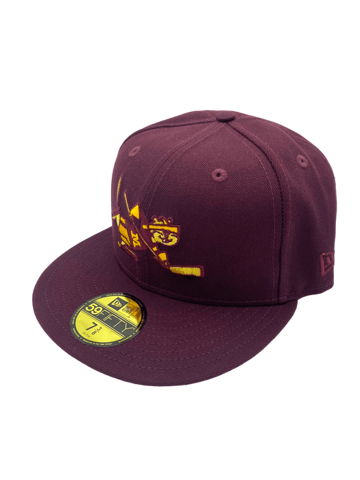 New Era Fitted Hat Minnesota Golden Gophers New Era Maroon Custom 2002 Side Patch 59FIFTY Fitted Hat - Men's