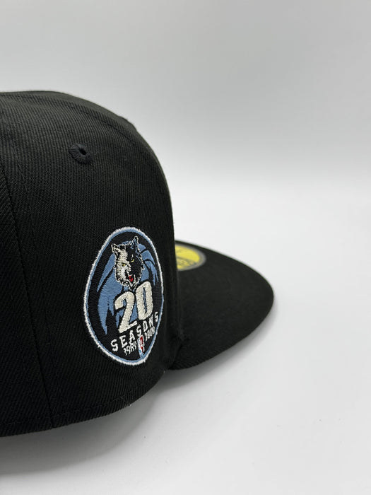 New Era Fitted Hat Minnesota Timberwolves New Era Black Rarity Custom 59FIFTY Fitted Hat - Men's