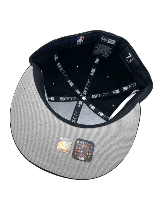New Era Fitted Hat Minnesota Timberwolves New Era Black Script Custom Side Patch 59FIFTY Fitted Hat - Men's