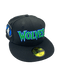 New Era Fitted Hat Minnesota Timberwolves New Era Black Script Custom Side Patch 59FIFTY Fitted Hat - Men's