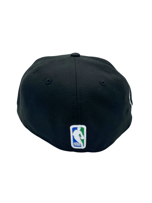 New Era Fitted Hat Minnesota Timberwolves New Era Black Script Custom Side Patch 59FIFTY Fitted Hat - Men's