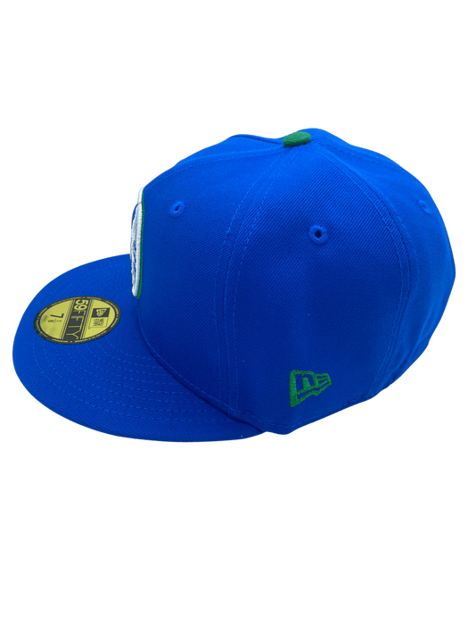 New Era Fitted Hat Minnesota Timberwolves New Era Blue 1994 ASG Custom Side Patch 59FIFTY Fitted Hat - Men's