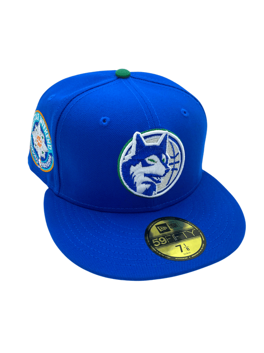 New Era Fitted Hat Minnesota Timberwolves New Era Blue 1994 ASG Custom Side Patch 59FIFTY Fitted Hat - Men's