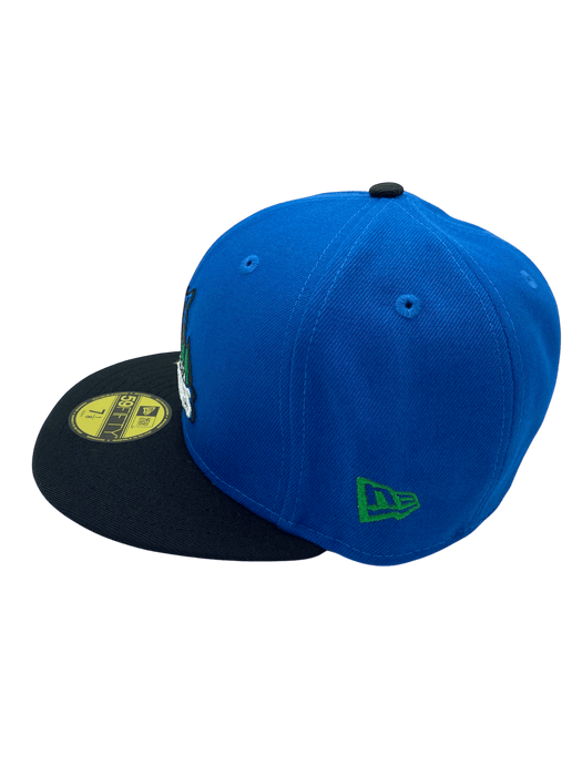 New Era Fitted Hat Minnesota Timberwolves New Era Blue/Black Trees are Back Custom 59FIFTY Fitted Hat - Men's