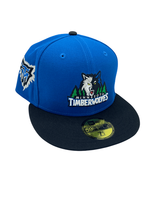 New Era Fitted Hat Minnesota Timberwolves New Era Blue/Black Trees are Back Custom 59FIFTY Fitted Hat - Men's