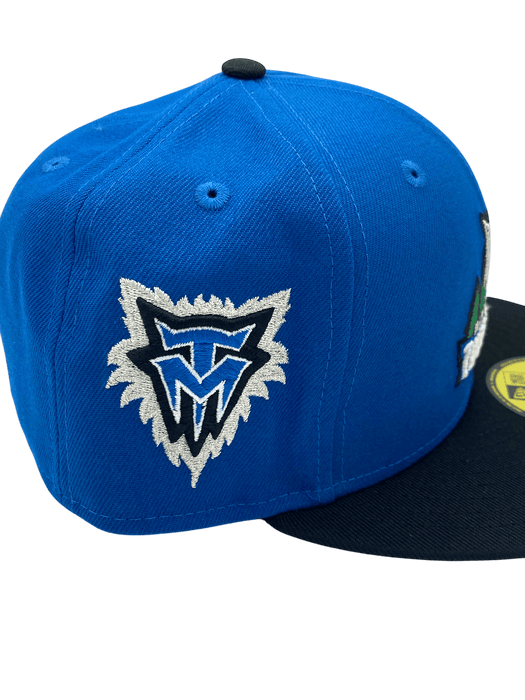 New Era Fitted Hat Minnesota Timberwolves New Era Blue/Black Trees are Back Custom 59FIFTY Fitted Hat - Men's