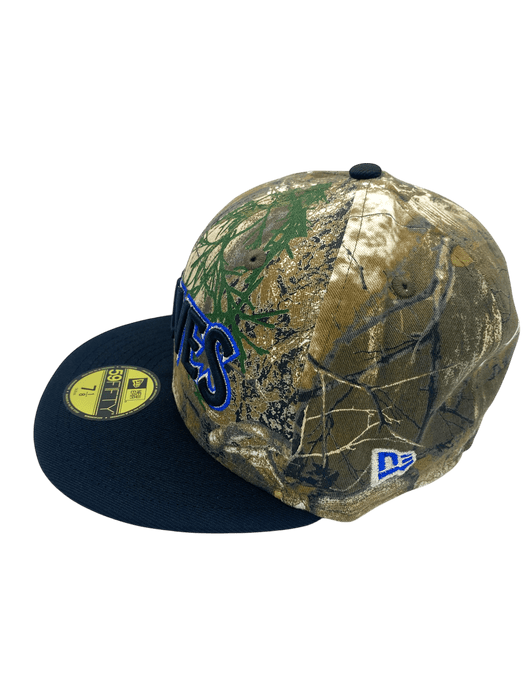 New Era Fitted Hat Minnesota Timberwolves New Era Camo Real Tree Custom Side Patch 59FIFTY Fitted Hat - Men's