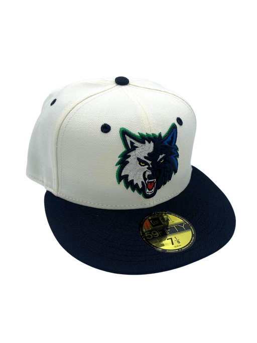 New Era Fitted Hat Minnesota Timberwolves New Era Chrome/Black Trees are Back Custom 59FIFTY Fitted Hat - Men's